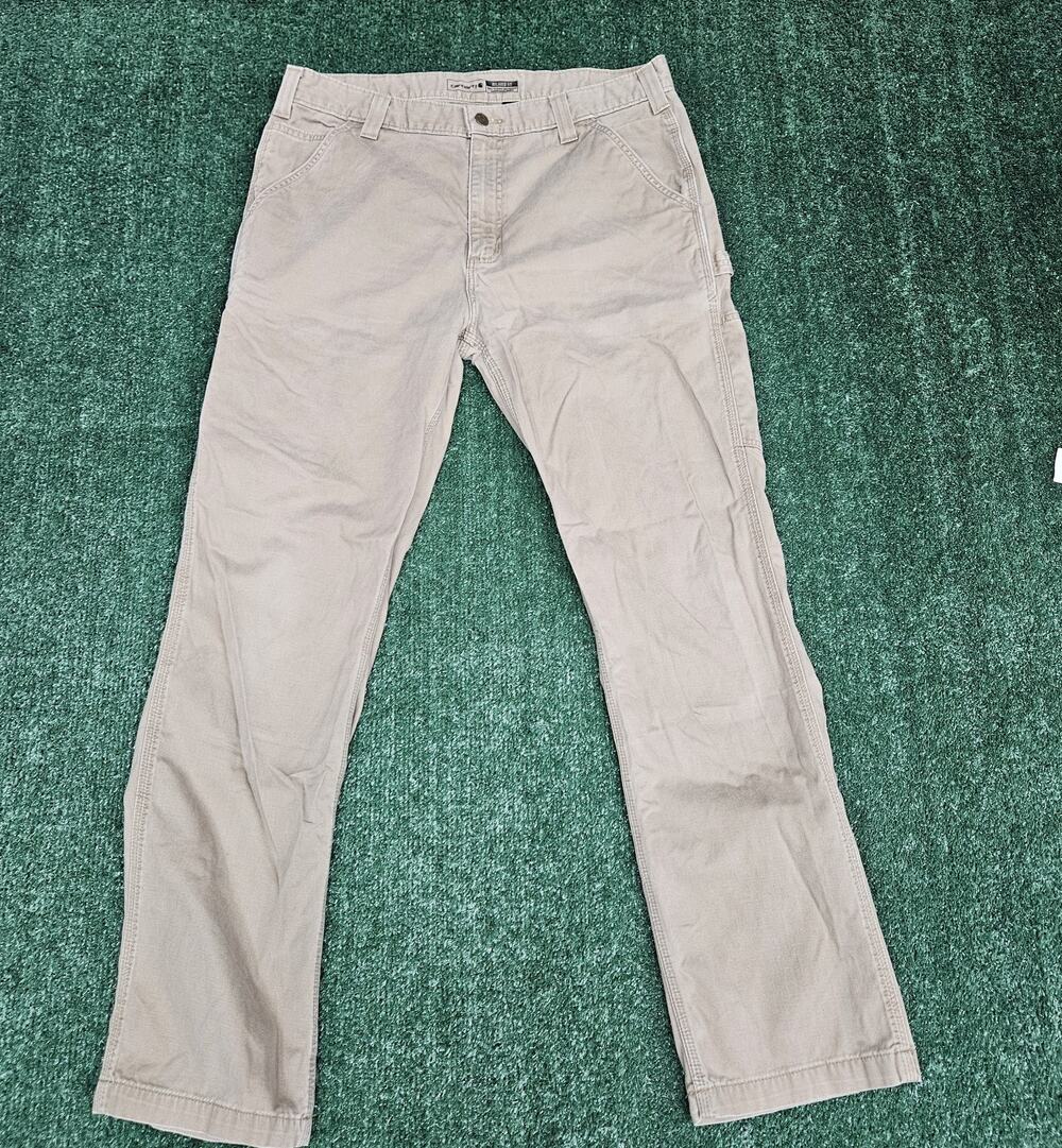 Carhartt Relaxed Fit Twill Utility Work Pants Men's 36x34[36x32.5] Tan BN0324-M